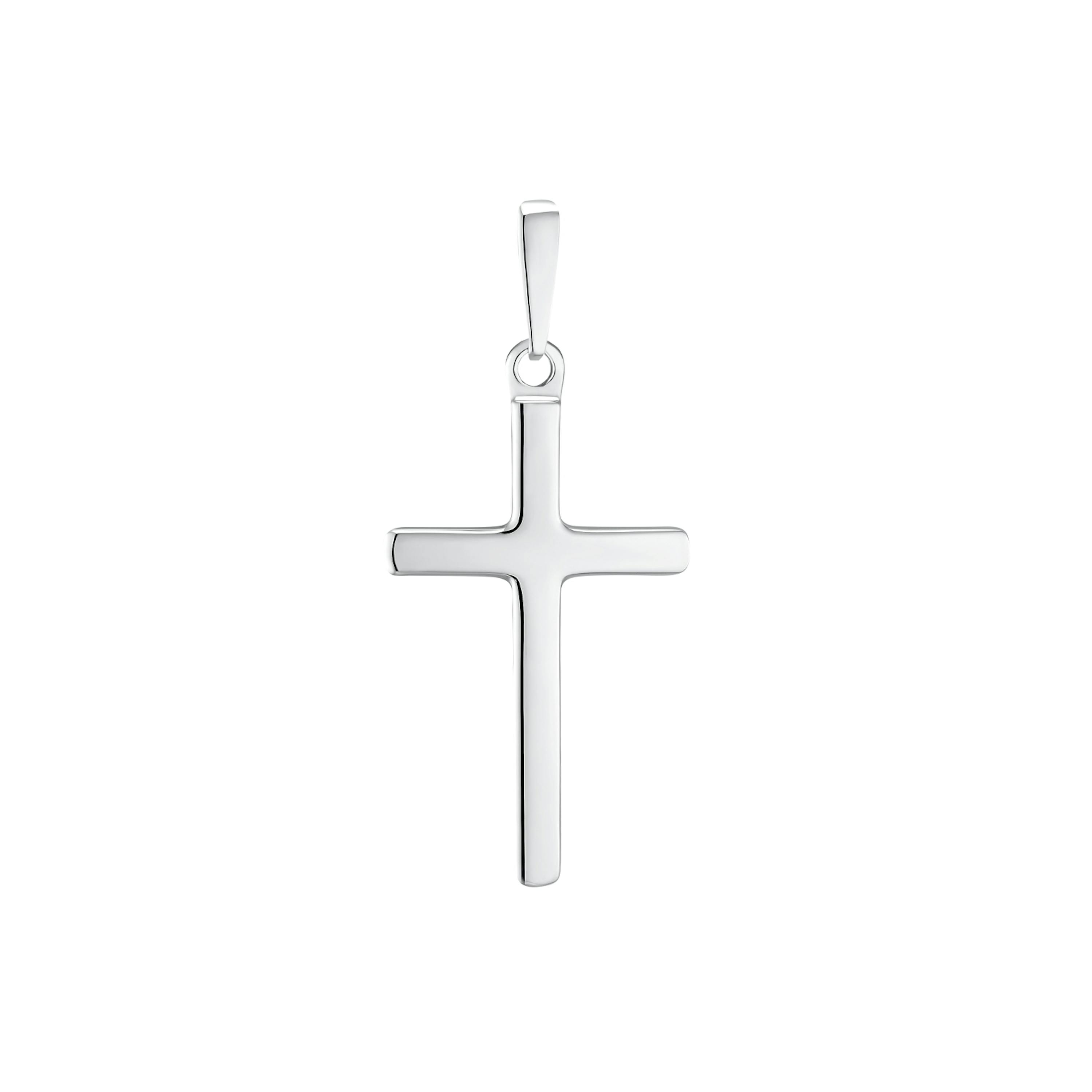 Motivanhänger für Damen und Herren, Unisex, Sterling 925 Kreuz | Silber