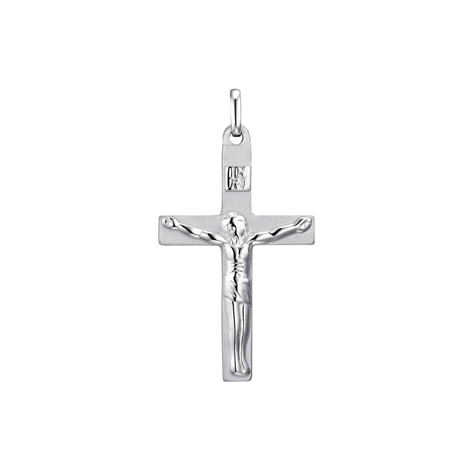 Motivanhänger für Damen und Herren, Unisex, 925 Sterling Silber | Kreuz mit  Corpus