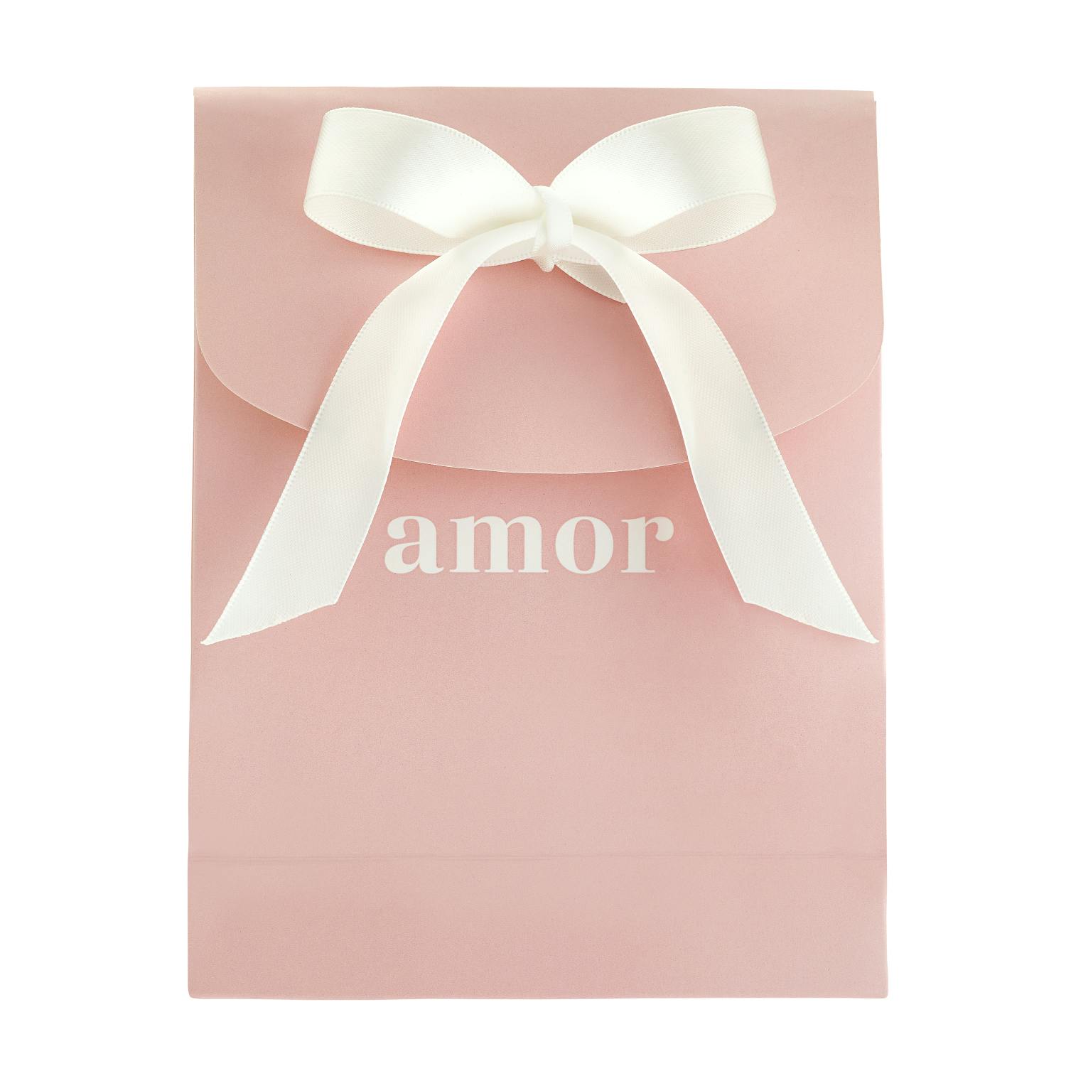 Geschenktasche mit Schleife, rosa Geschenktasche mit Schleife, rosa