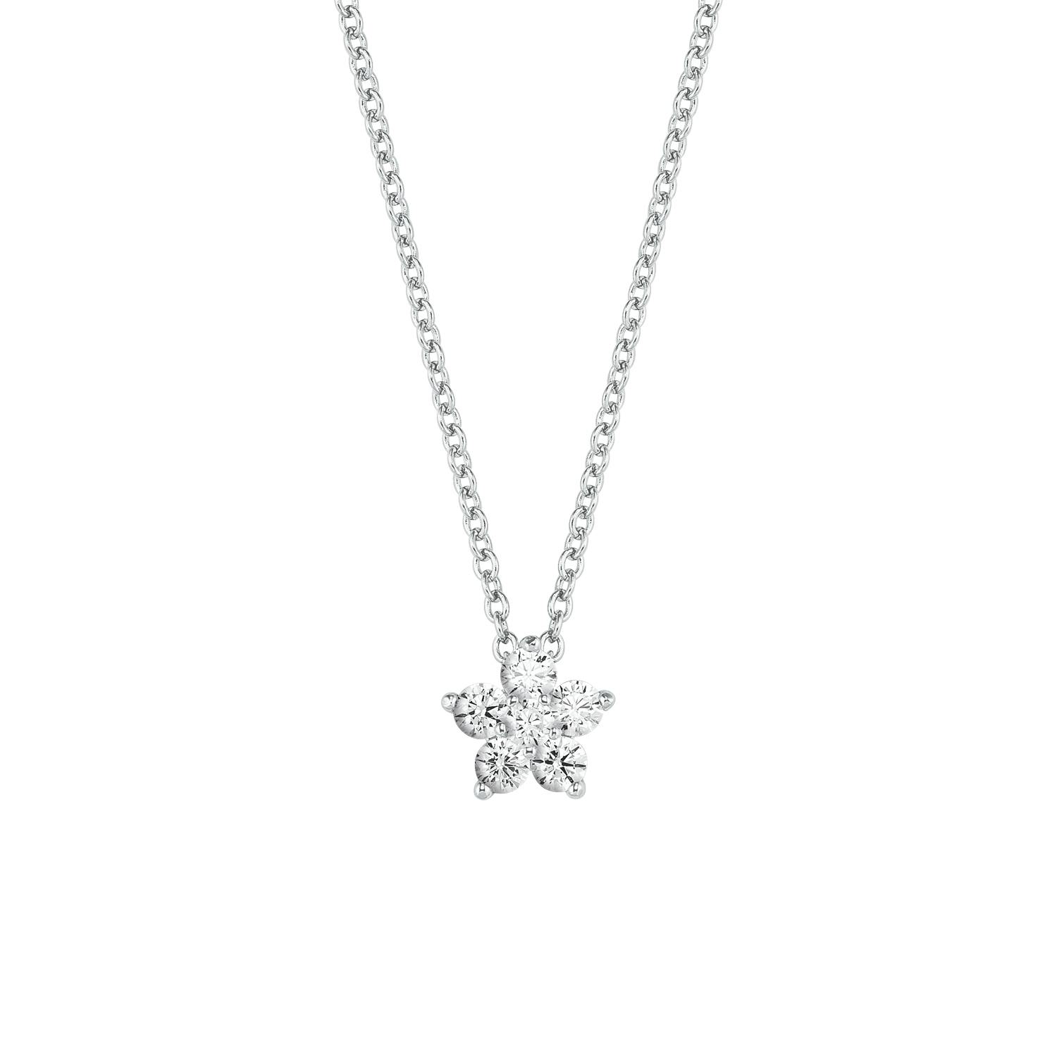 Kette mit Anhänger für Damen, 925 Sterling Silber, Zirkonia synth.