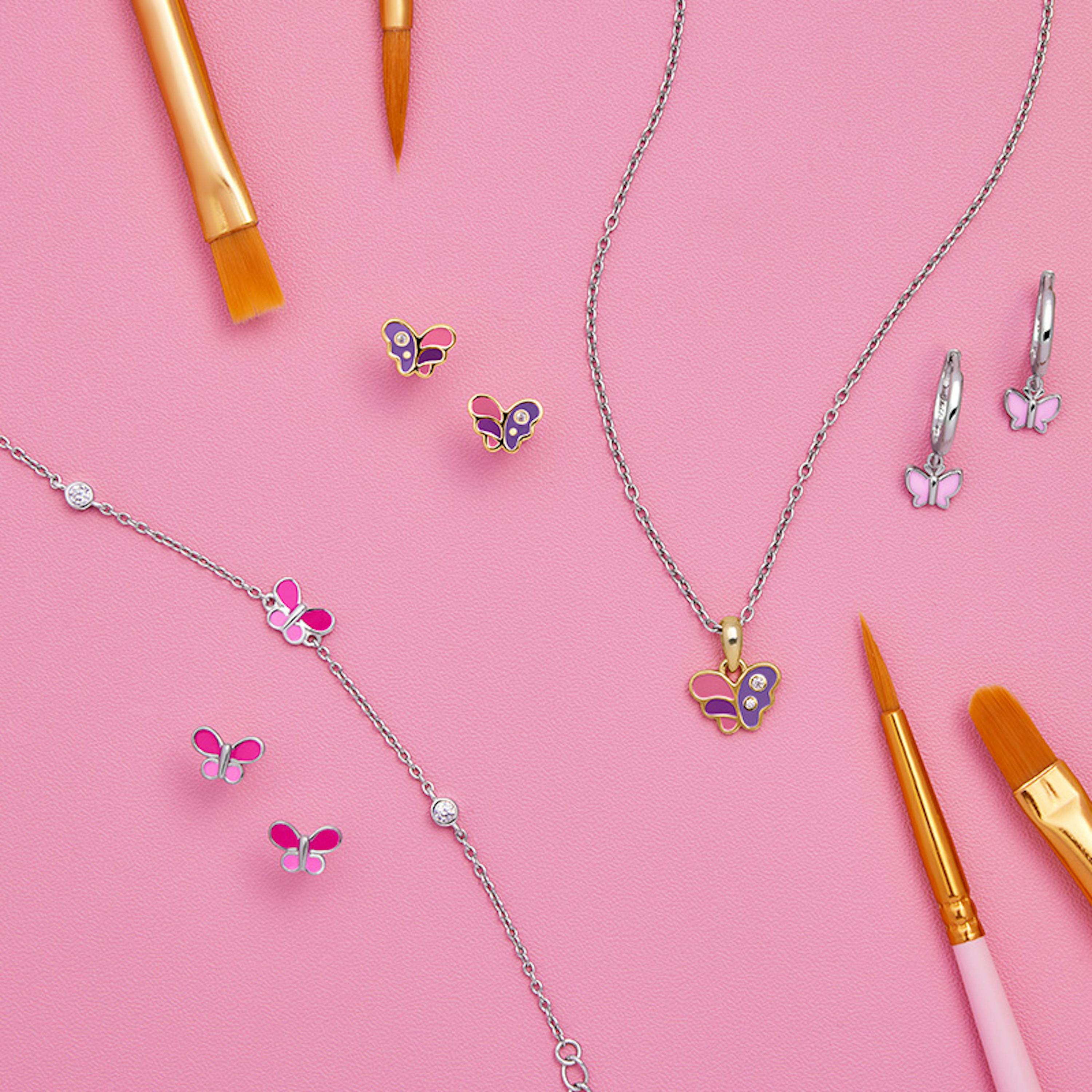 Bunter Kinderschmuck mit Schmetterling Motiven von Prinzessin Lillifee