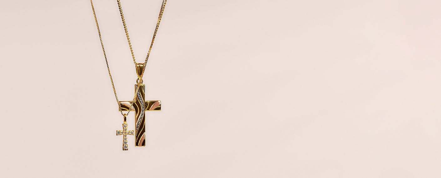 Halsketten Gold mit Kreuzen by Amor