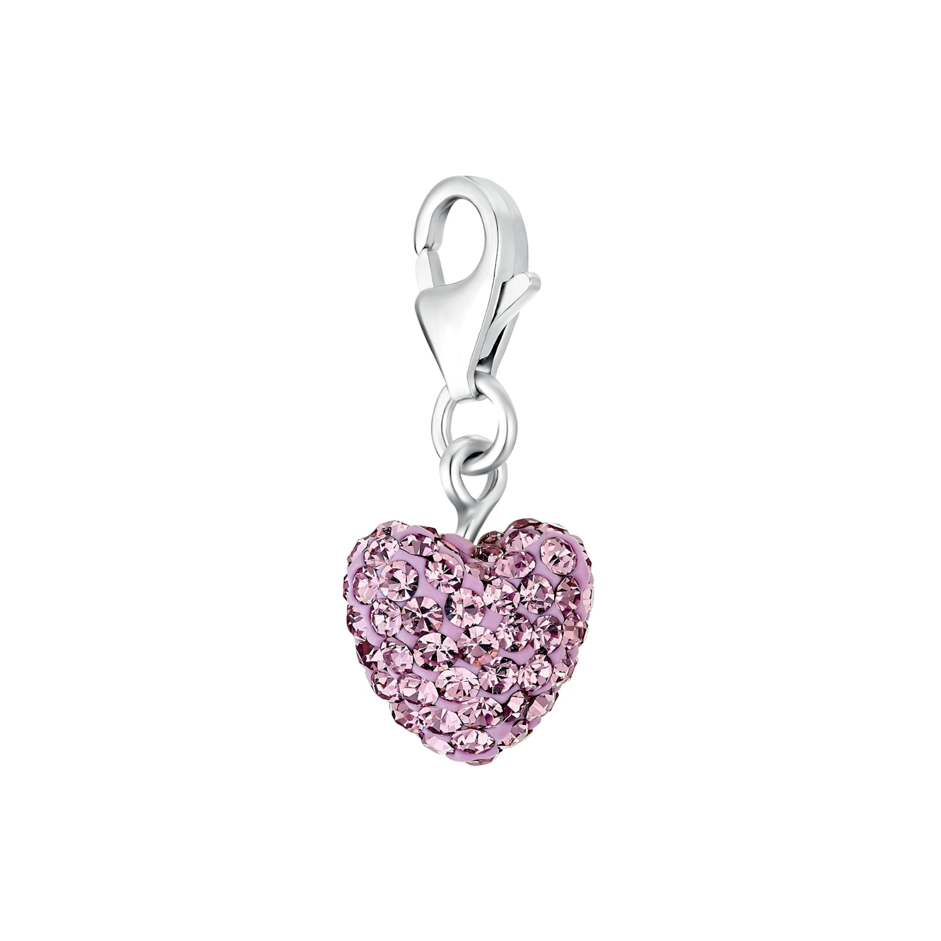 Ein limitierter Shop mit einer Charm für Damen, 925 Sterling Kristallglas | Silber, Herz