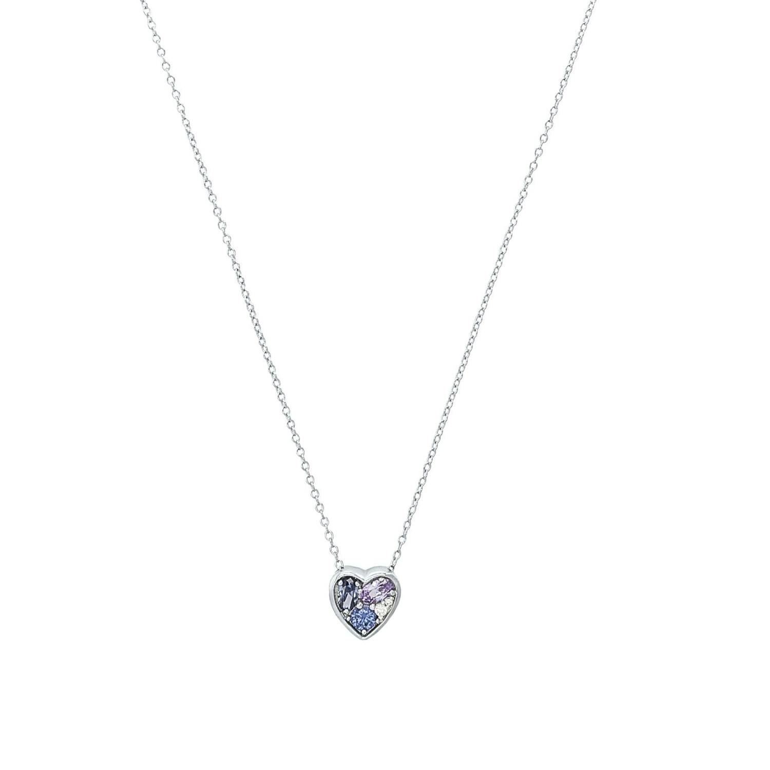 Kette mit Anhänger für Damen, 925 Sterling Silber, Zirkonia synth.