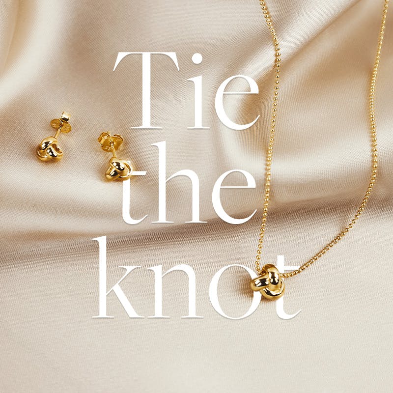 Tie the knot - Goldener Damenschmuck mit Knoten Motiv