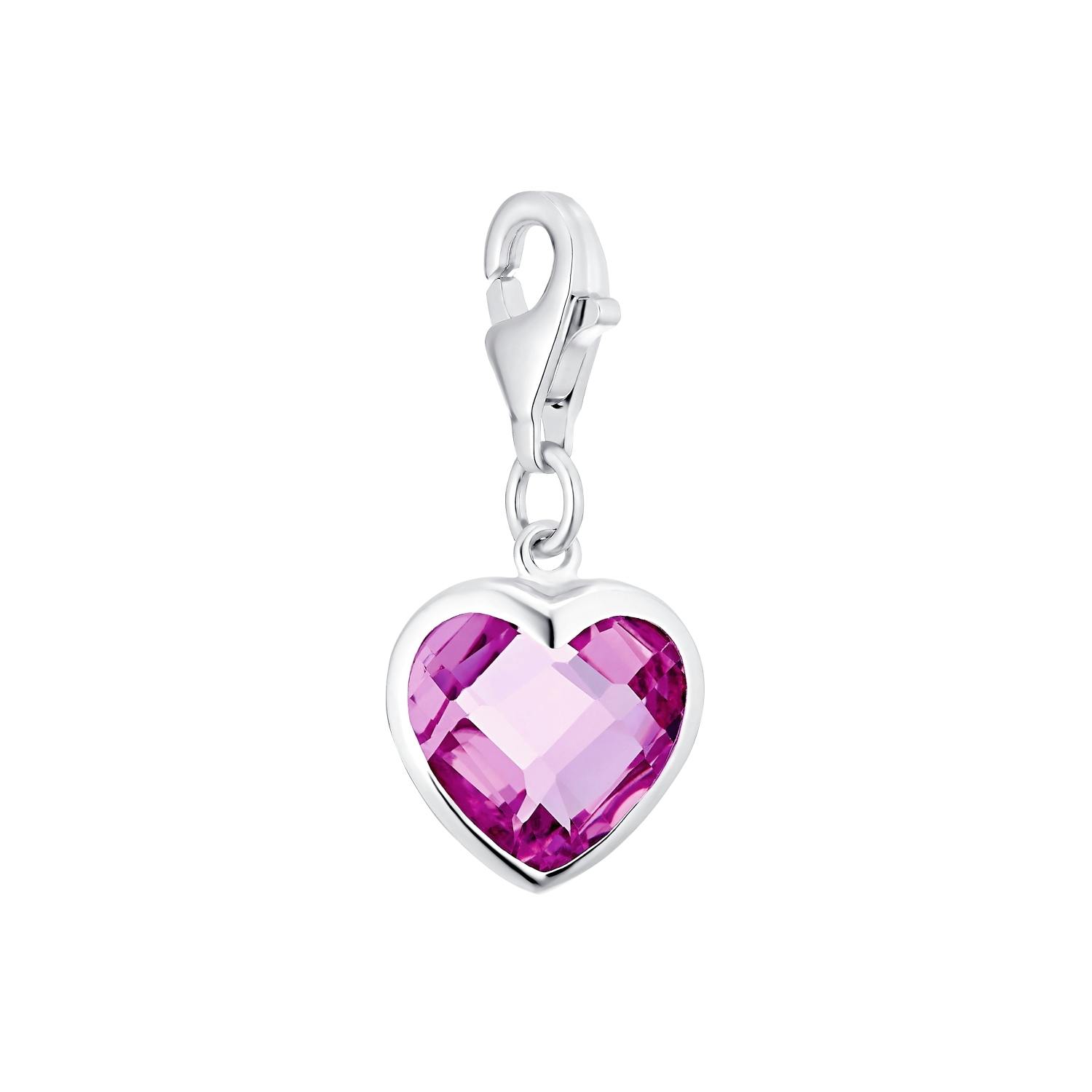 Charm für Damen, 925 Sterling Silber Zirkonia (synth.) | Herz Charm für Damen, 925 Sterling Silber Zirkonia (synth.) | Herz