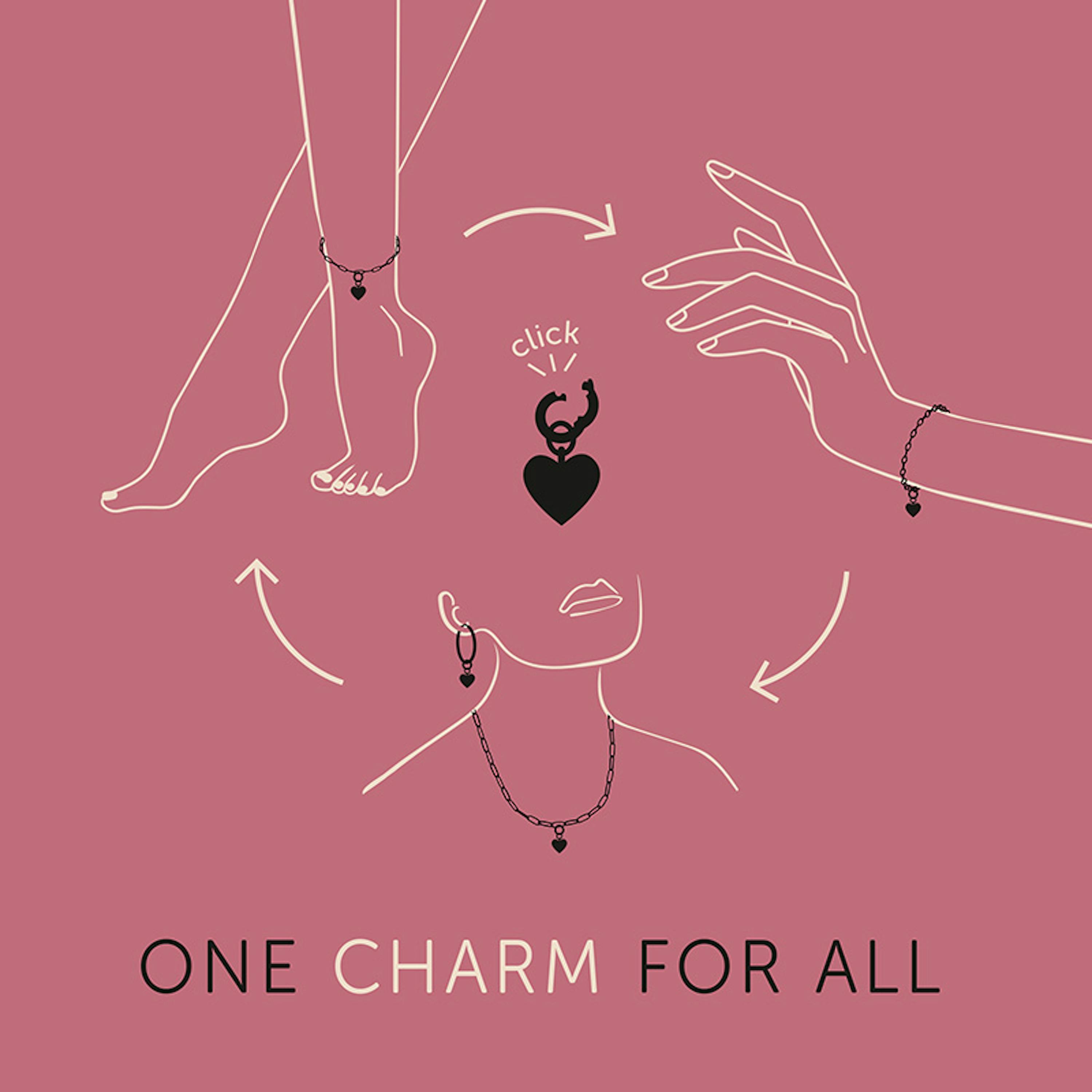 Ein Charm - verschiedene Tragemöglichkeiten