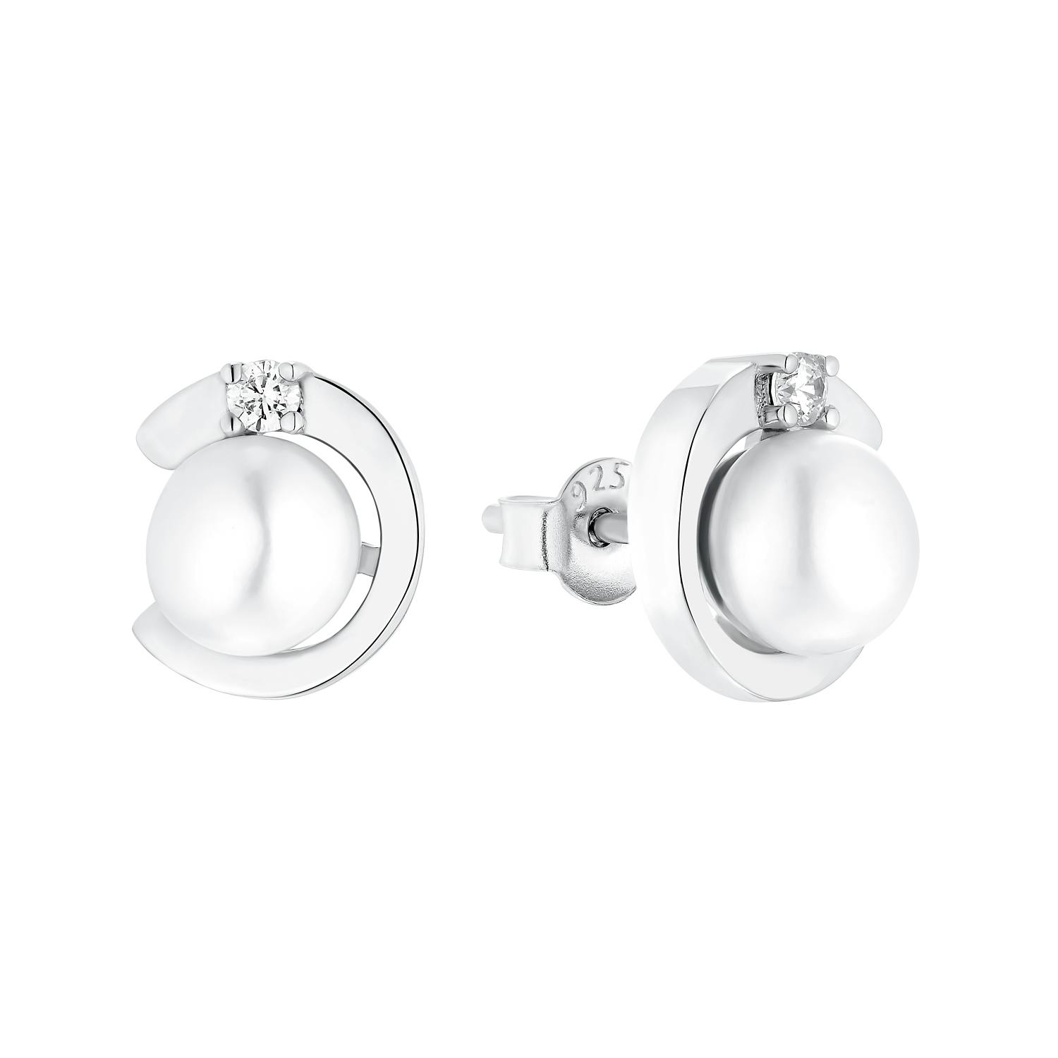 Ohrstecker für Damen, 925 Sterling Silber, Zirkonia synth.