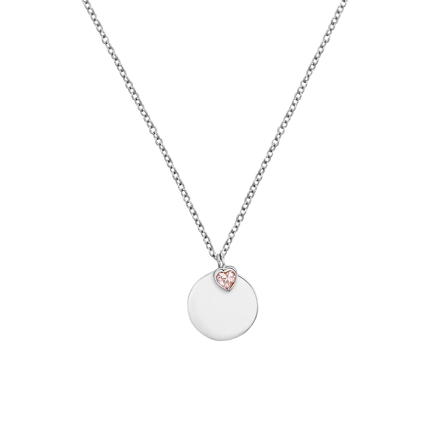 Kette mit Anhänger für Mädchen, 925 Sterling Silber, Zirkonia synth. | Herz