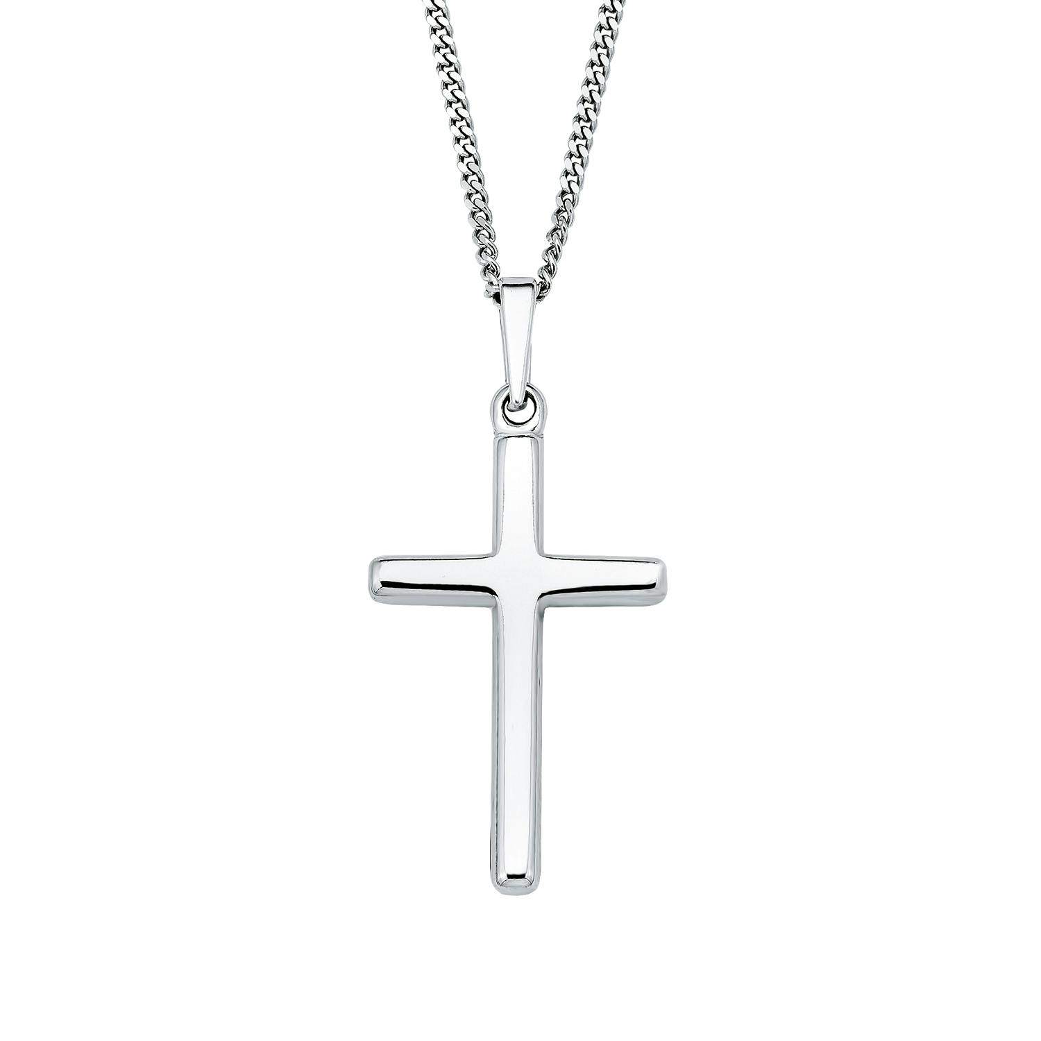 Kette mit Anhänger für Damen und Herren, Unisex, 925 Sterling Silber | Kreuz