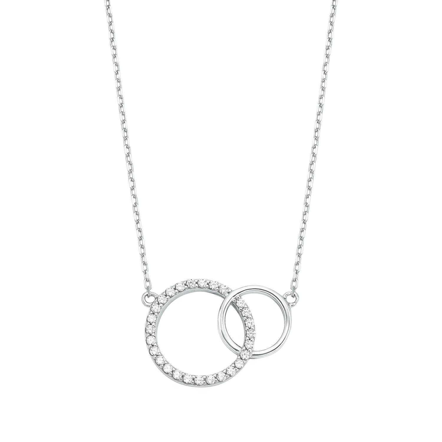 Kette mit Anhänger für Damen, 925 Sterling Silber, Zirkonia synth.