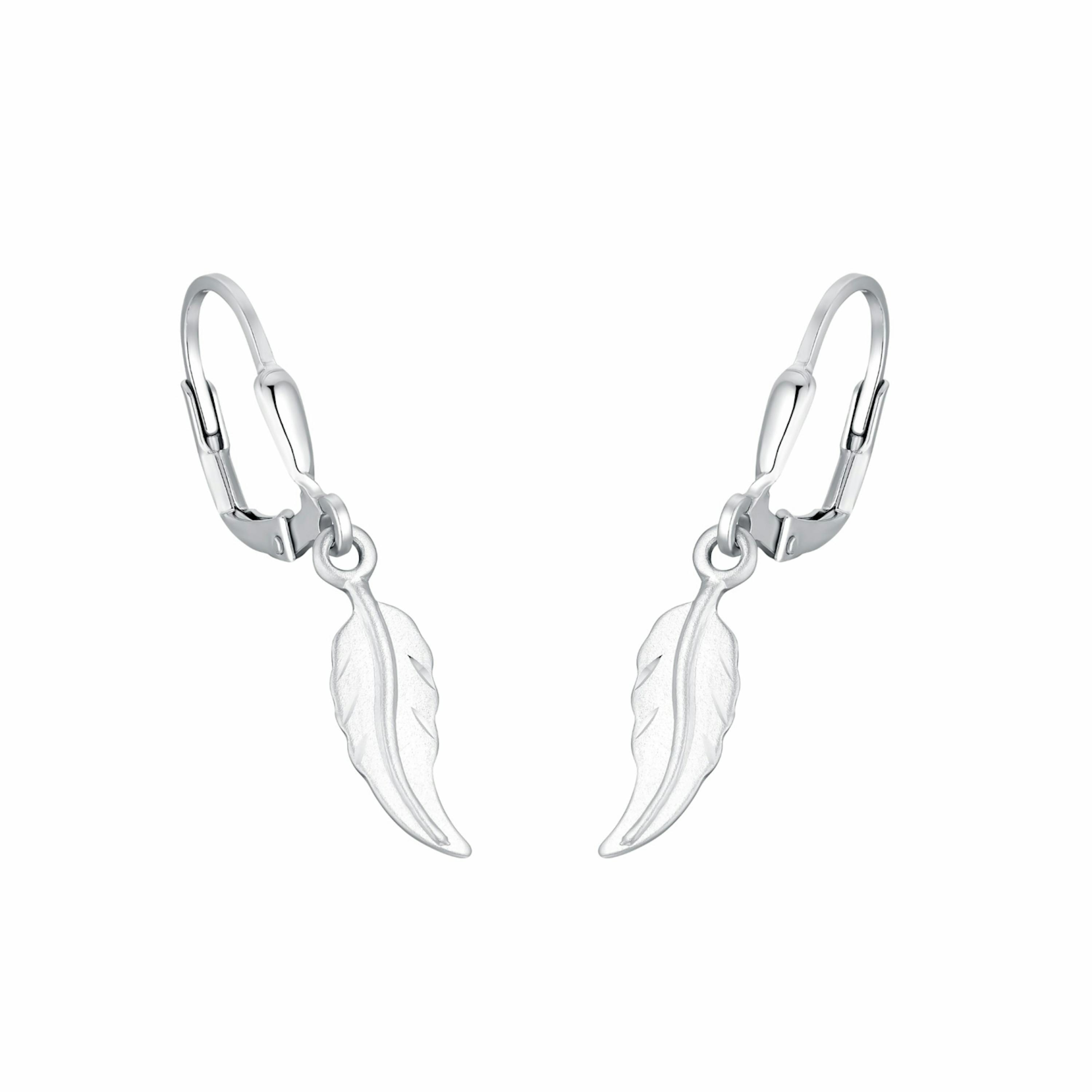 Ohrhänger für Damen, 925 Sterling | Silber Feder