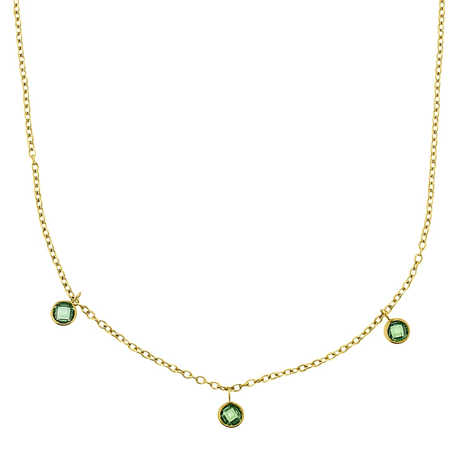 Kette mit Anhänger für Damen, Edelstahl, Zirkonia synth. Kette mit Anhänger für Damen, Edelstahl, Zirkonia synth.