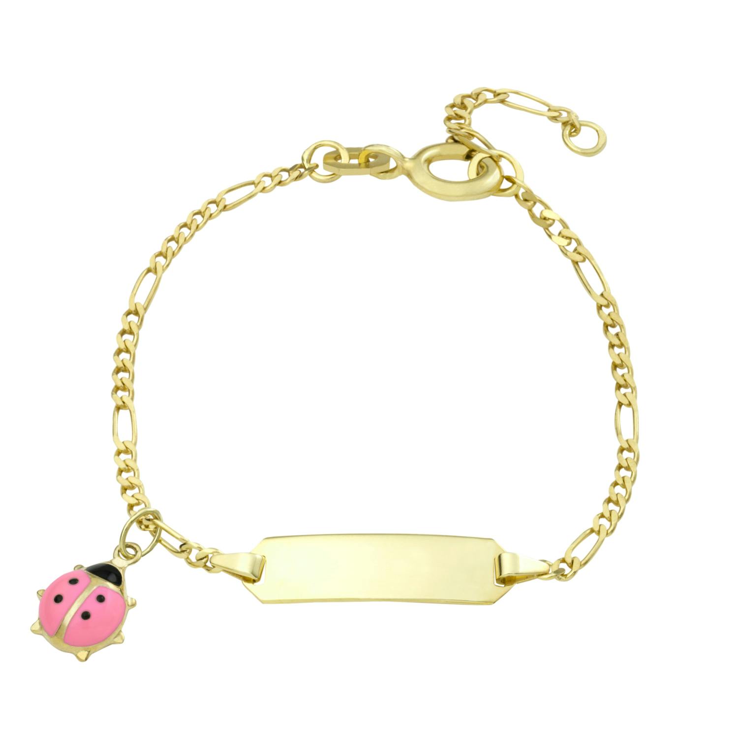 Identarmband für Mädchen, Gold 375