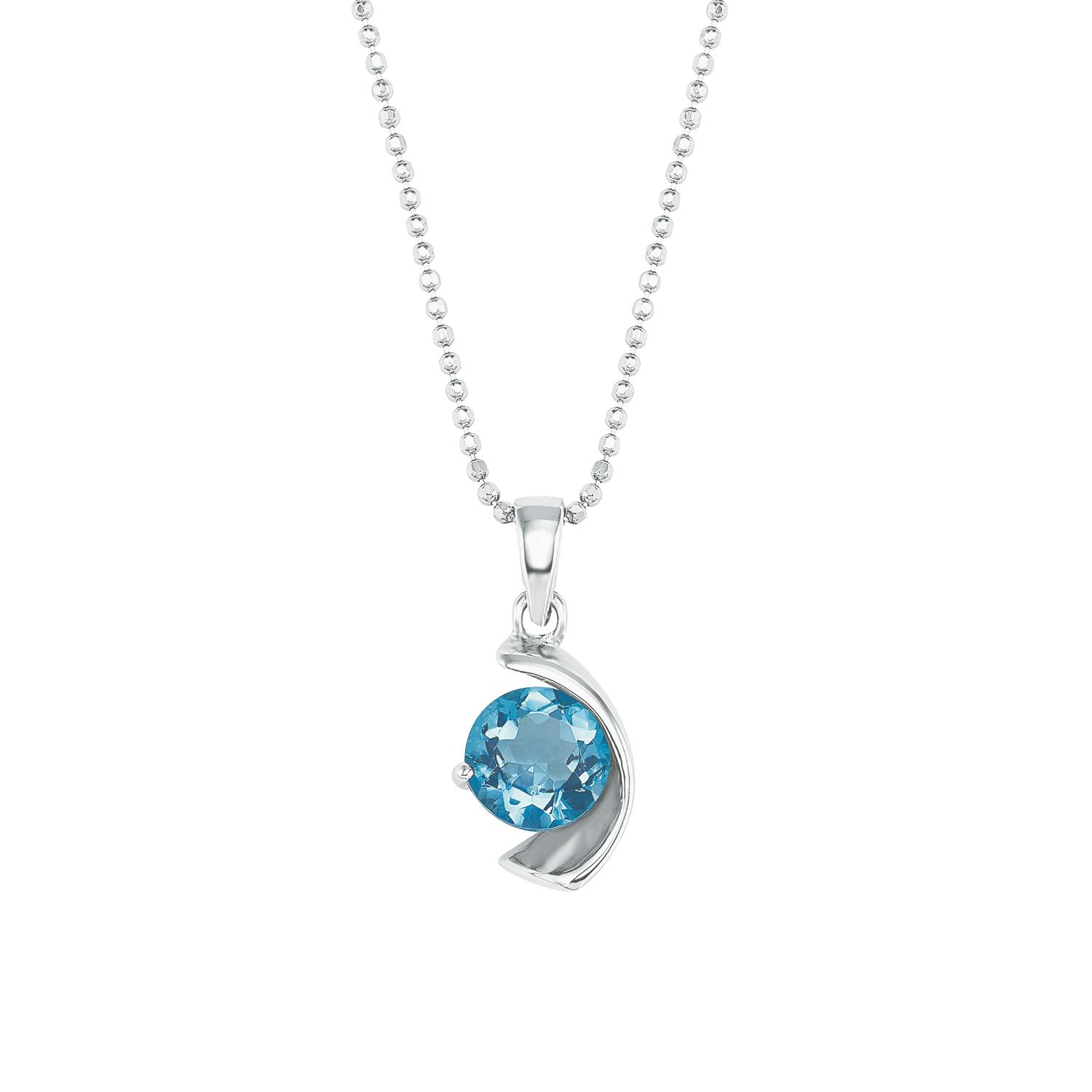 Kette mit Anhänger für Damen, 925 Sterling Silber, Zirkonia synth.