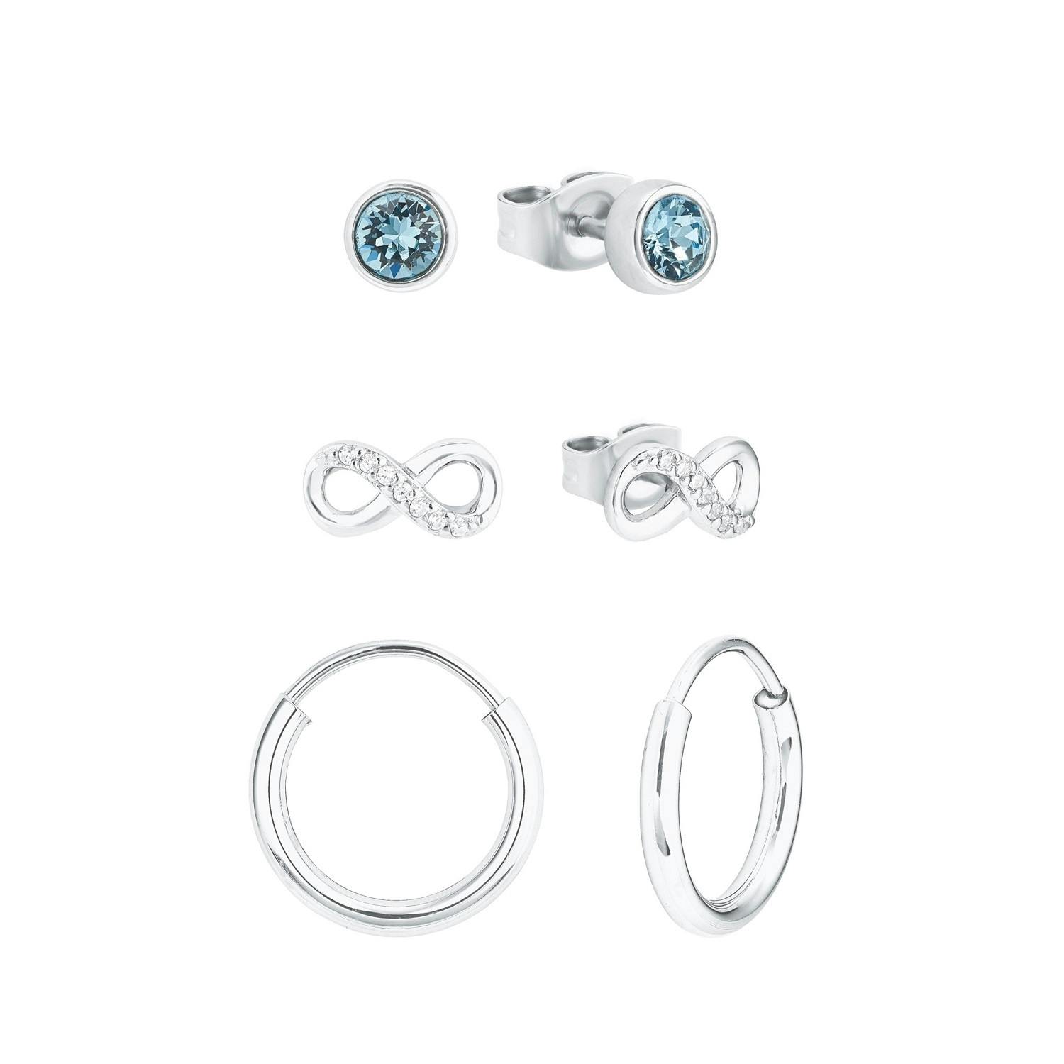 Set für Damen, Sterling Silber 925, Kristall® Infinity