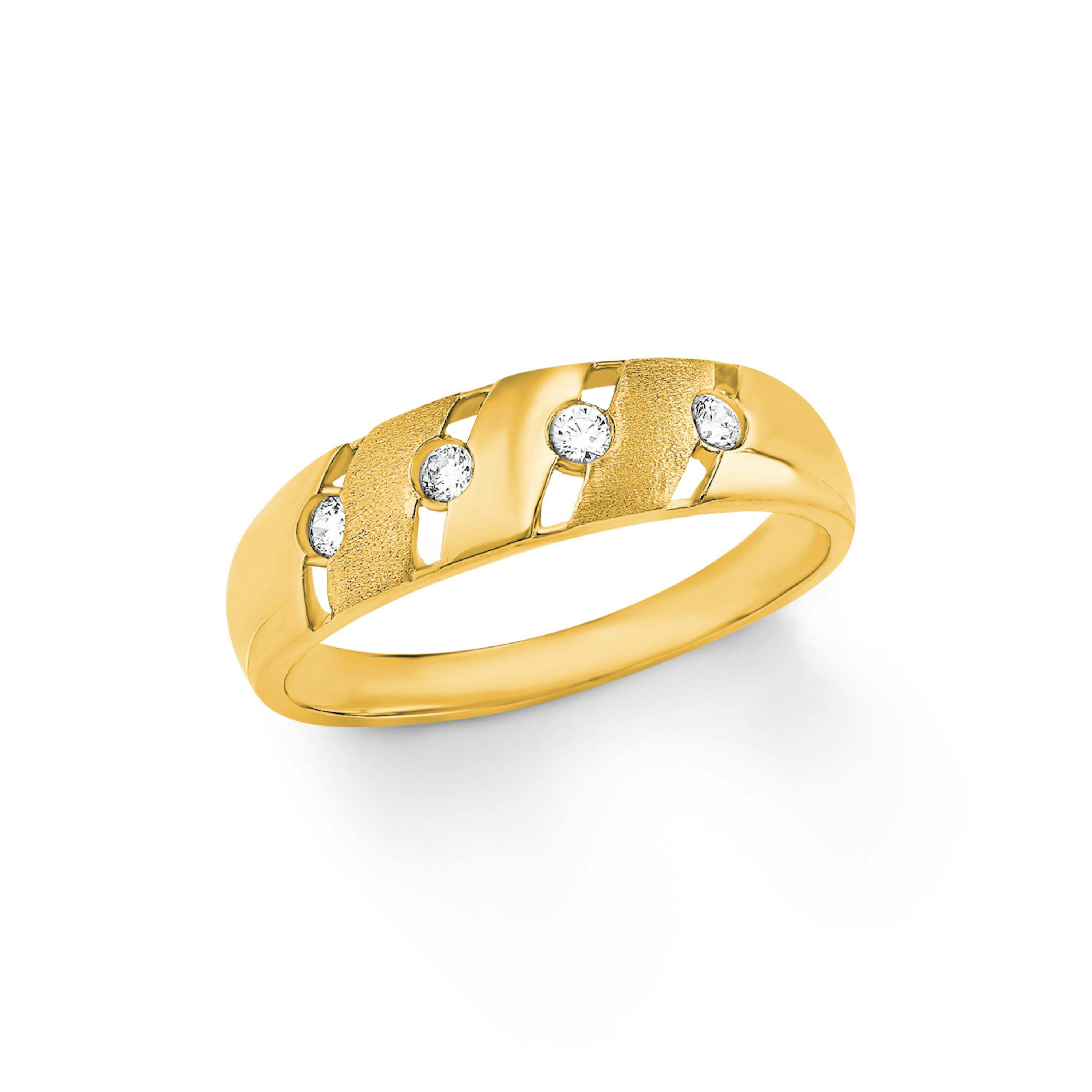 Damen, Zirkonia Gold Ring für 333,