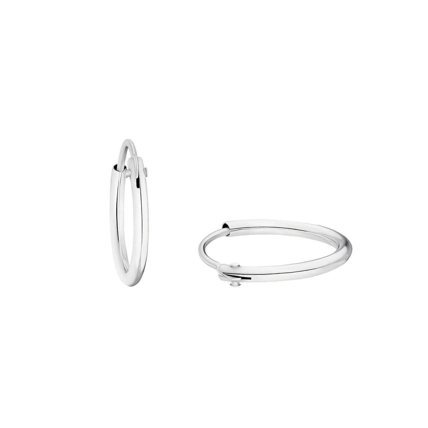 Creolen für Damen, 375 Weißgold
