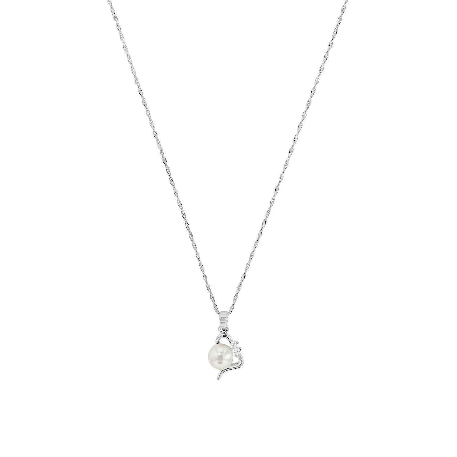 Kette mit Anhänger für Damen, 925 Sterling Silber, Zirkonia synth.
