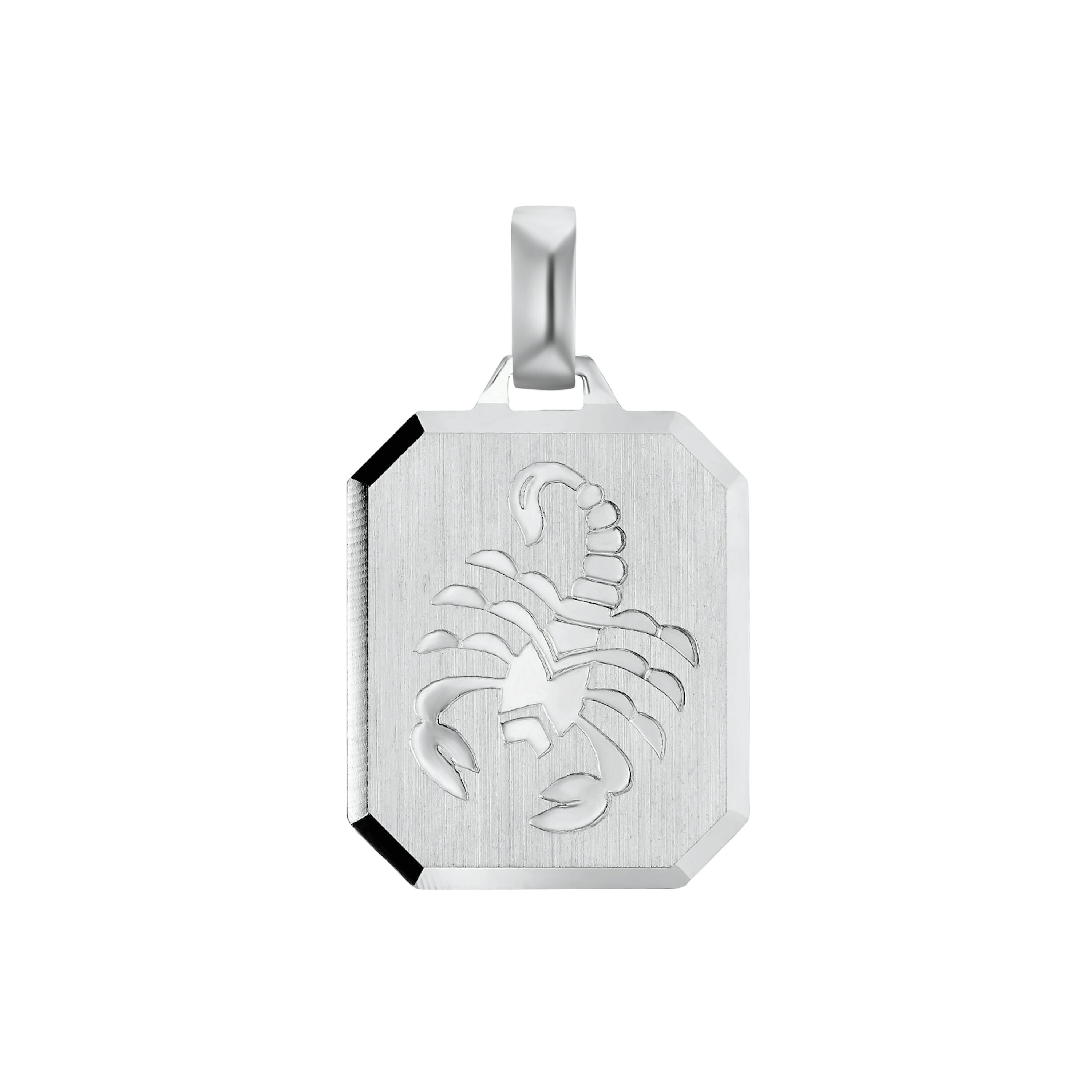 Motivanhänger für Damen und Herren, Unisex, 925 Sterling Silber | Skorpion | Kettenanhänger