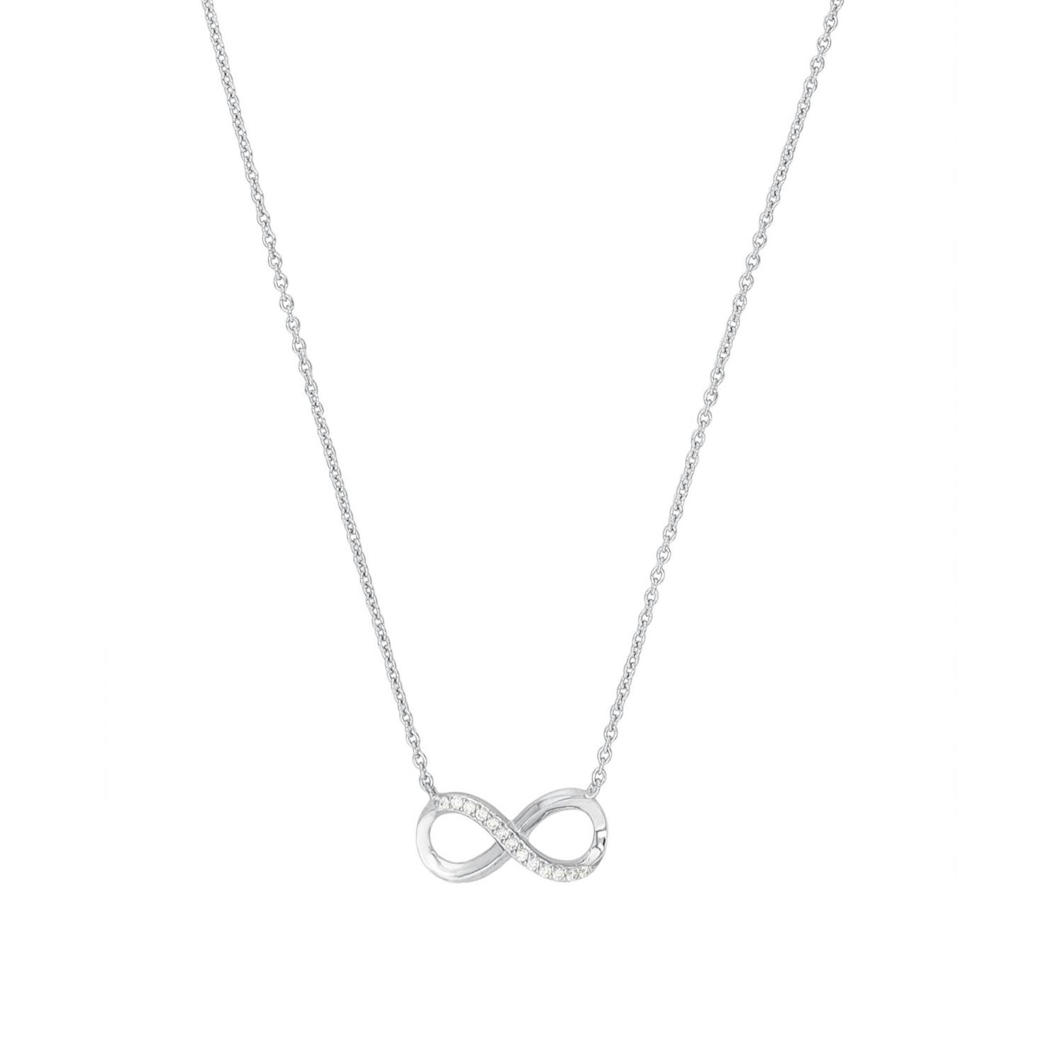 Kette mit Anhänger für Damen, 925 Sterling Silber, Zirkonia synth. | Infinity